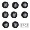8PCS 62.4*20mm Cars Wheels Moc Building Blocks Parts 32019+86652 Modified Assembled Tires + Hubs Technology Bricks Toy Accessory