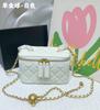 Rhombus chain bag 2024 new sheepskin box bag genuine leather women's bag mini lipstick bag shoulder messenger bag