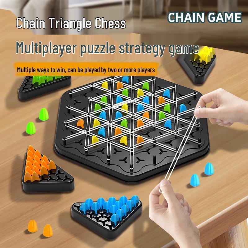 Geometric Chess Puzzle Triangle Game – Family Interaction & Mind Exercise Toy