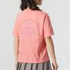 Puma Logo Print Ribbed Round Neck Comfortable Sports Short Sleeve Drop Shoulder T-Shirt Women T-Shirt Peach 682345-26