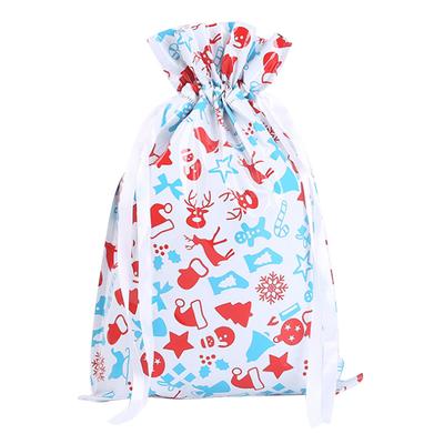 Santa Gift Bag Candy Bag Snowflake Crisp Bag Drawstring Bag Merry Christmas