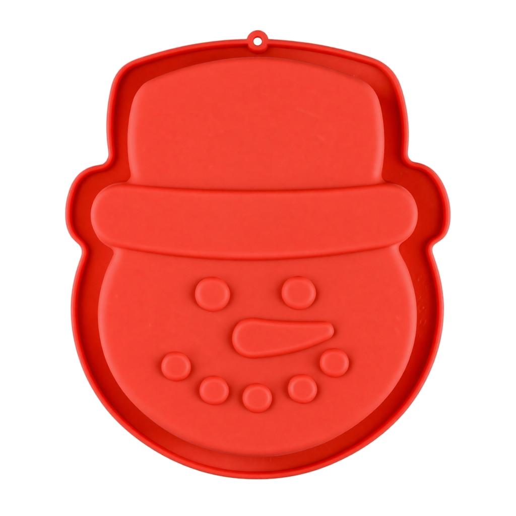 Silicone Snowman Mold for Baking Creative Cake Cookie Pudding Chocolate Mold Flexible Non-Stick Kitchen Tool for Holiday Baking
