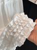 White Sweet Ruffled A-line Midi Skirt - Women's Summer High-Waisted Versatile Petite Style