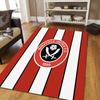 Sheffield United Football Club Flannel Pattern Square Carpet,Area Rug,Carpet Rug for Living Room Bedroom Sofa Playroom Decor,Non-slip Floor Mat