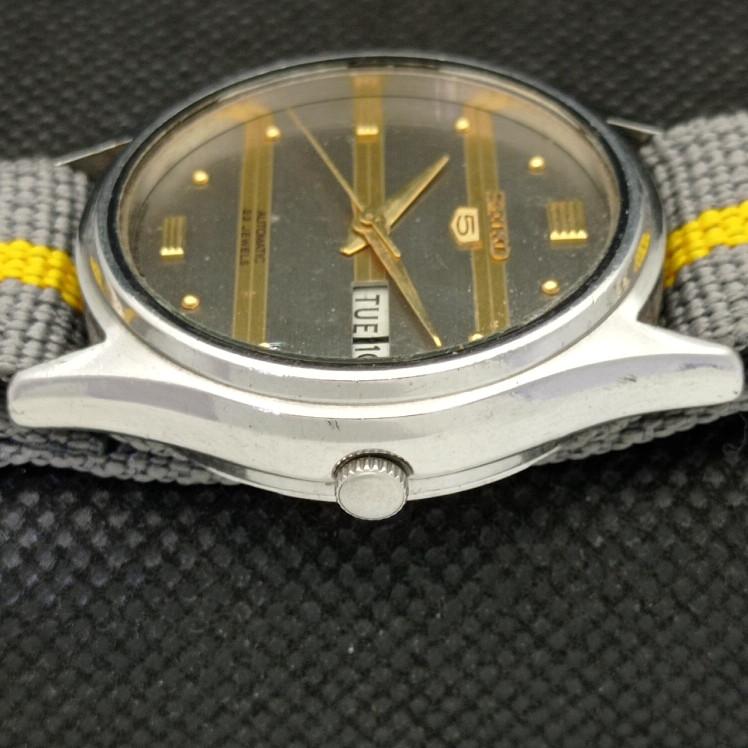 BRUKT VINTAGE SEIKO 5 AUTOMATISK 6349A JAPAN HERREKLOKKE MED ORIGINAL SKIVE a315993-9 SKU608e-a315993
