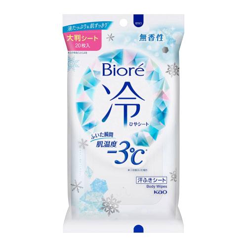 [Bulk purchase] Can also be used to prevent heatstroke! Biore cold sheet, unscented, set of 3