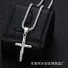 Titanium Steel Necklace Cross Pendant Non-Fading Neck Chain DIY Unisex Punk Style Hip-Hop Accessories