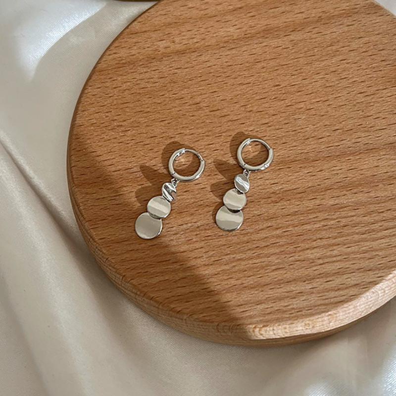 

Foxanry круглые серьги-подвески для женщин и девочек, новая мода, минималистичные украшения для дня рождения, аксессуары, подарки, предотвращают аллергию 8mm серебряный