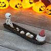 Creative Skull Incense Holder Ghost Incense Stick Tray Resin Boat Decorative Incense Holder for Study Room Bedroom Living Room