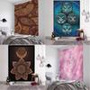Owl Art Tapestry Psychedelic Animal Print Wall Hanging Aesthetics Room Living Bedroom Background