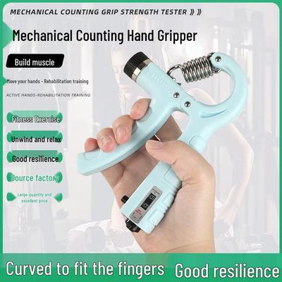 Verstellbarer gummierter mechanischer Handgreifer für das Unterarm- und Handkrafttraining von Männern.