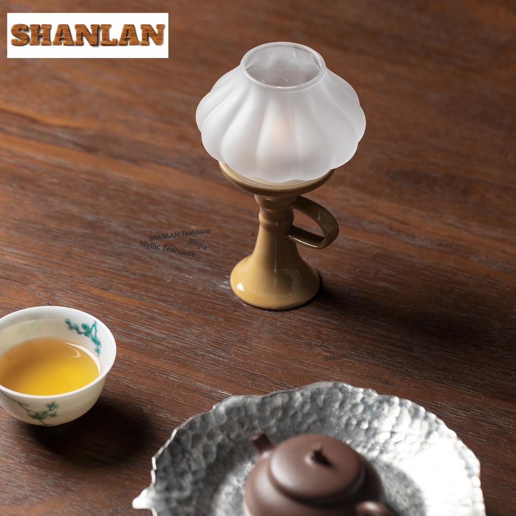 HOYIHM Mustard Candle Holder Ancient Candles and Owners Scented Aromatic Candles Candle Lights Teaware Literati Accessories Gift