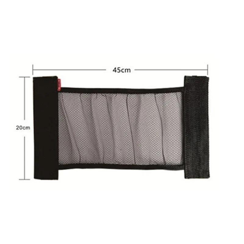 Car Back Rear Trunk Storage Mesh Fixed Straps Car Interior Organizer Extinguisher Storage Net Seat Back Fixing Bag