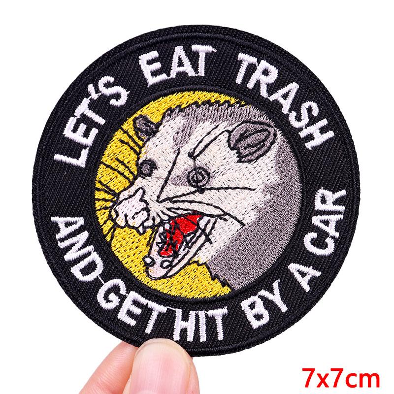 Horror Animal Butterfly Embroidered Patches Bear Cat Shark Patch Iron On Patches For Clothing Thermoadhesive Patches For Clothes