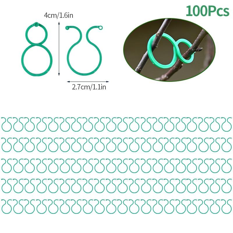 20/50/100Pcs Garden Vine Strapping Clips Plastic Bundled Buckle Ring Tomato Flowers Plant Stems Fixing Tie Garden Accessories
