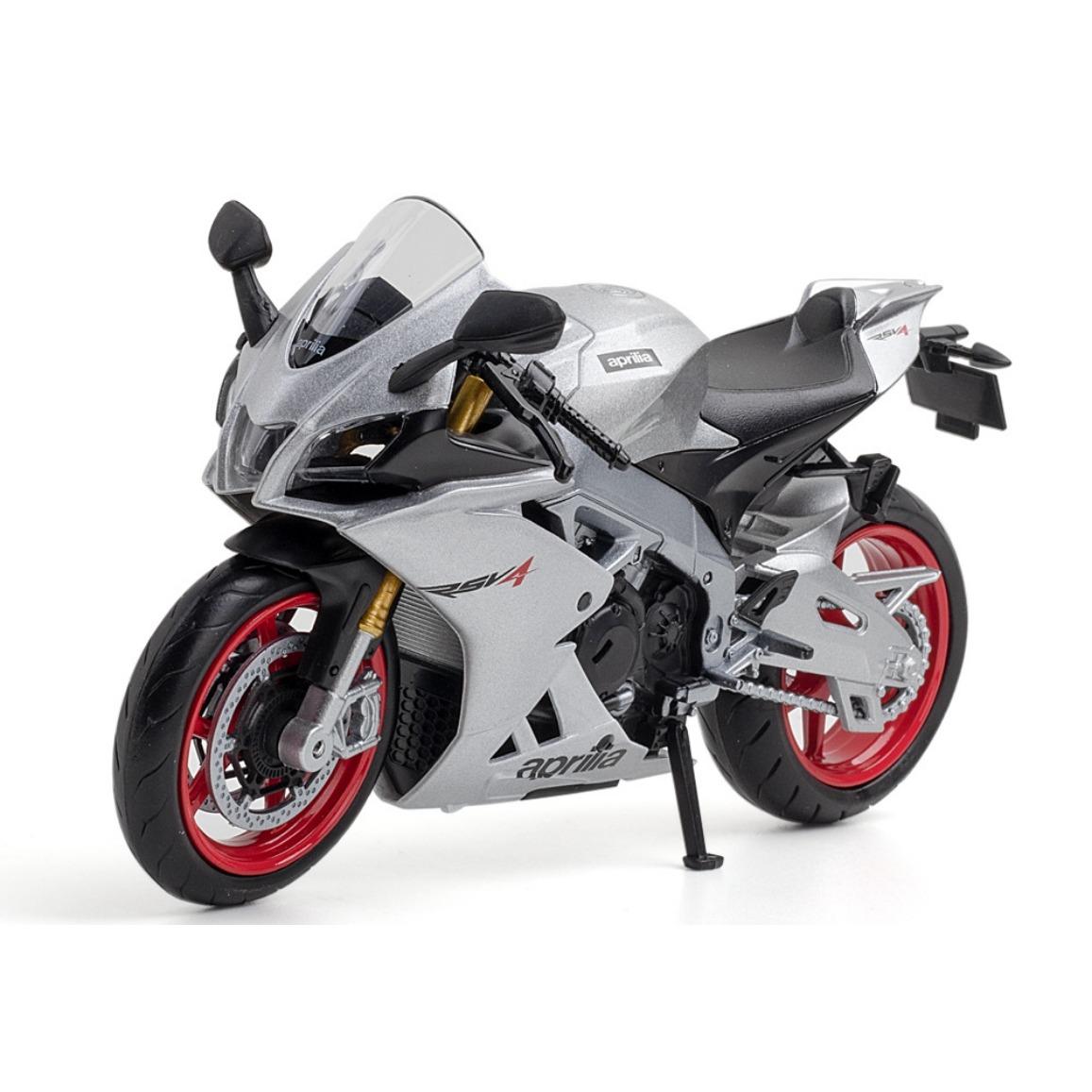 

1/12 Aprilia RSV4 Alloy Racing Motorcycle Model Diecast Metal Street Cross-country Motorcycle Model Simulation Children Toy Gift серебряный