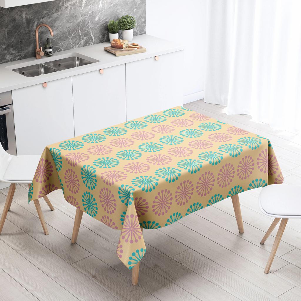 Color Striped Tablecloth Home Decor Stain Resistant Waterproof Table Decoration Rectangular Kitchen Fireplace Countertop