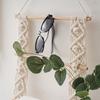 Hand Woven Tapestry Storage Holder Wood Cotton Rope Bowknot Hairpins Headband