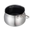 CB Japan Copan Steel Milk Pan with Measuring Cooking and Boiling 1.5L Double-walled Scale, Double-sided Spout, Gas/induction Compatible,