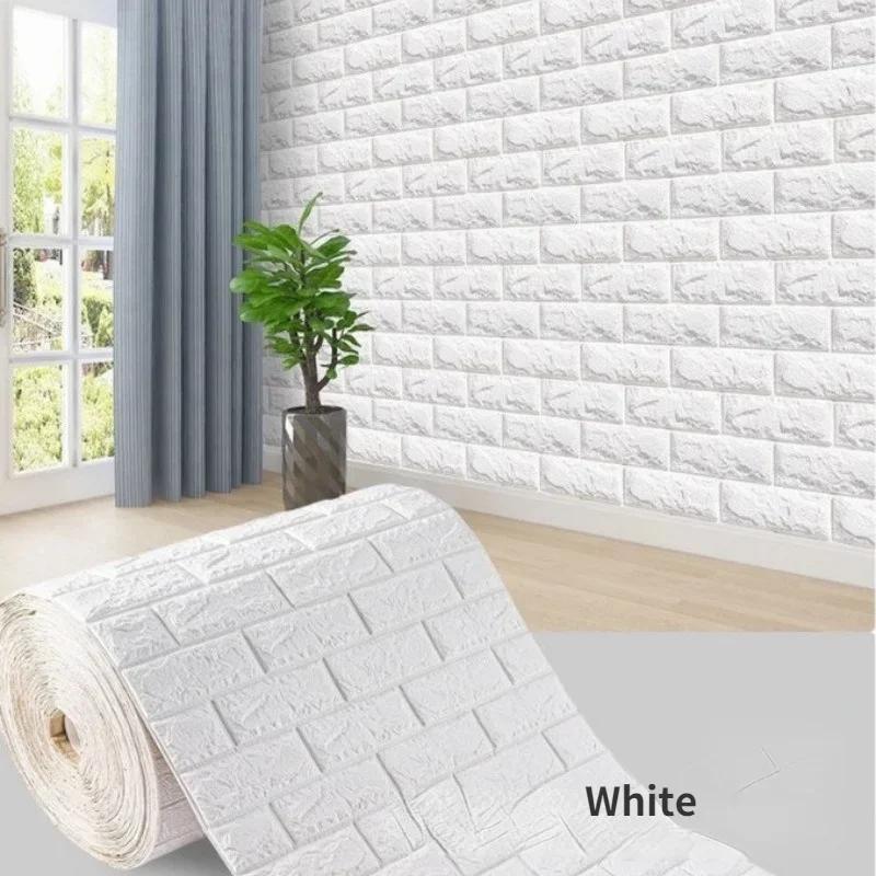 1/3/5/10 M 3D Self-adhesive Wallpaper Stickers 3M Brick Wall Stickers Home Decor Wallpaper for Walls DIY Bedroom Papel De Parede