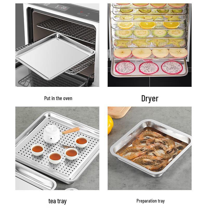 304 Stainless Steel Perforated Square Tray Set