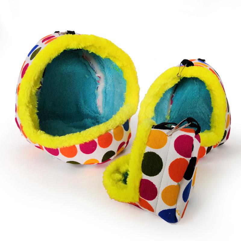 Bird Warm Cage Hamster Plush Nest Parrot Semi-enclosed House Small Pet Winter Bed Budgerigar Accessories Guinea Pig Sleeping Bag