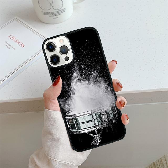 Drums music Phone Case For iPhone 17 Air 13 12 14 15 16  Cover For Apple iPhone 17 Air 14 15 16 Pro Max 6S Plus Coque