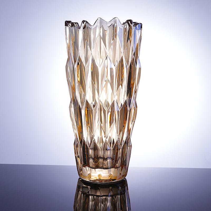 European Style Home Decoration Crystal Glass Vase Modern Bedroom Living Room Decoration Vase Flower Arrangement Vase