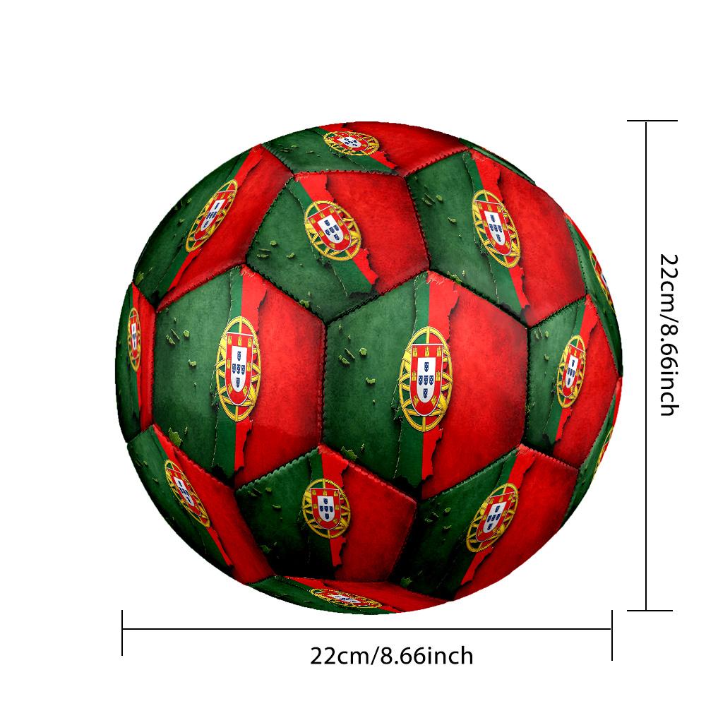 Portugal national football team Theme soccer ball Size 5 Soccer Ball Soft Touch Professional Training Football for Outdoor Sports