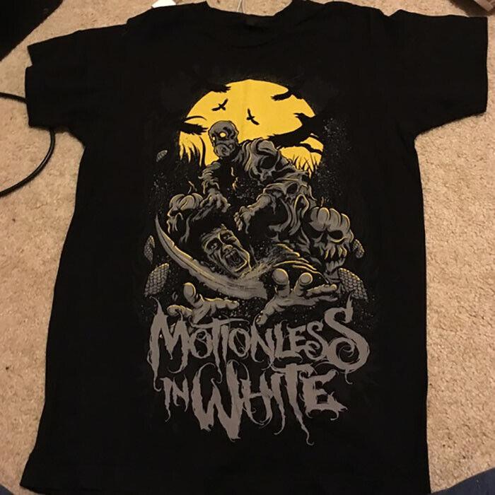 РАСПРОДАЖА Хэллоуин Футболка группы Motionless in White Черный Хлопок Все Размеры S-5XL Унисекс Футболка M