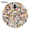 100 stk Søte Hund Meme Klistremerker for Journalføring Bærbar PC Scrapbook Vannflaske Skateboard Vanntett PVC Hundeklistremerker for Barn Tenåringer Jenter Gutter