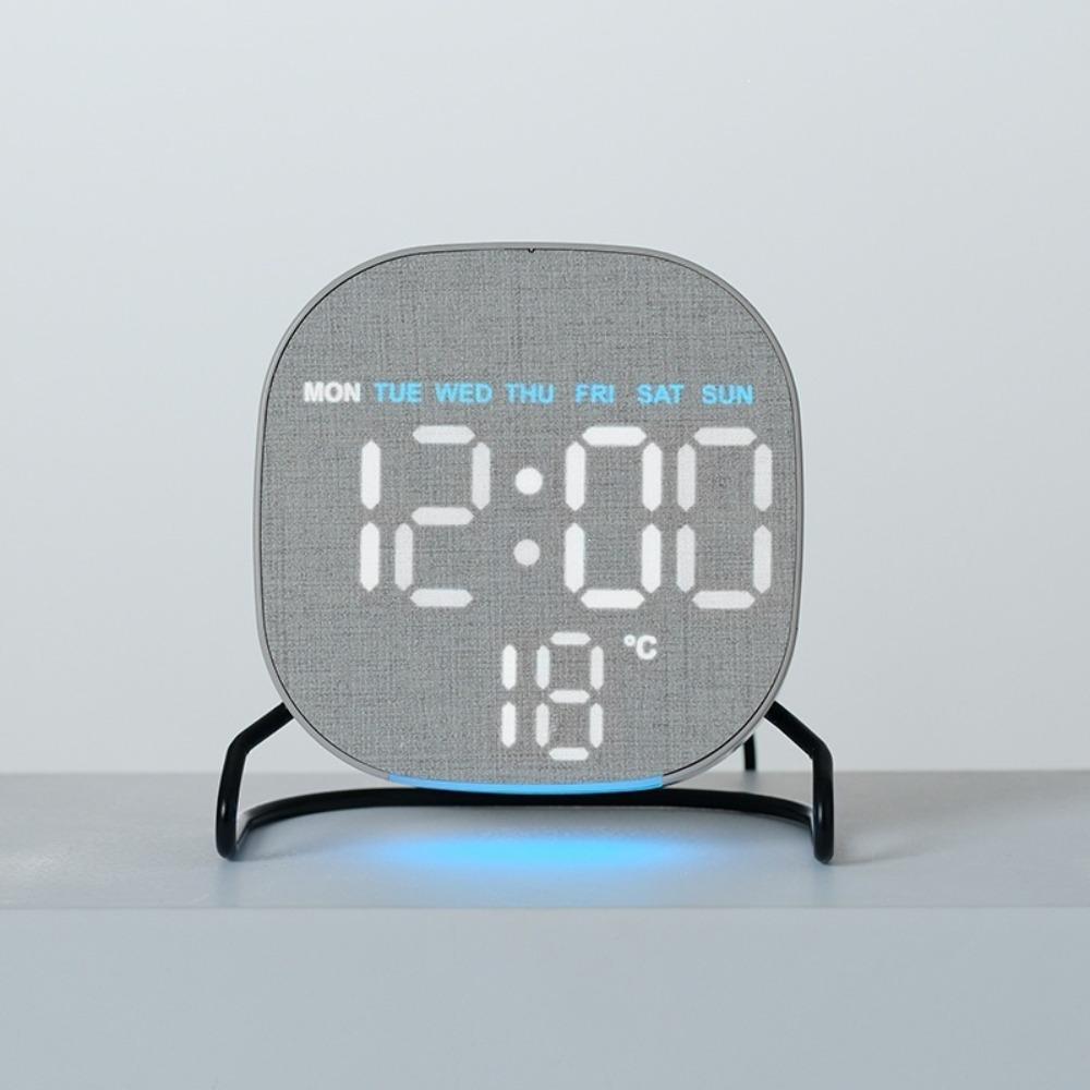Temperature Display Digital LED Clock Plastic Bedside Wake-up Clock LED Electronic Watch Bedroom