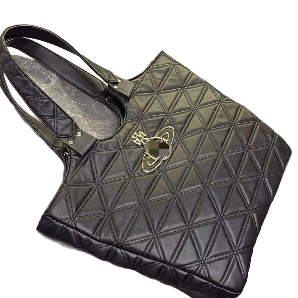 Saturn Argyle Large Tote: Lightweight Women's Handbag, Spacious Commuter & Mommy Bag