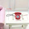 1 Piece of 1:12 Miniature Food and Play Scene Model, Mini Phone Model, Alloy Retro Rotating Phone, Doll House Furniture, Toys