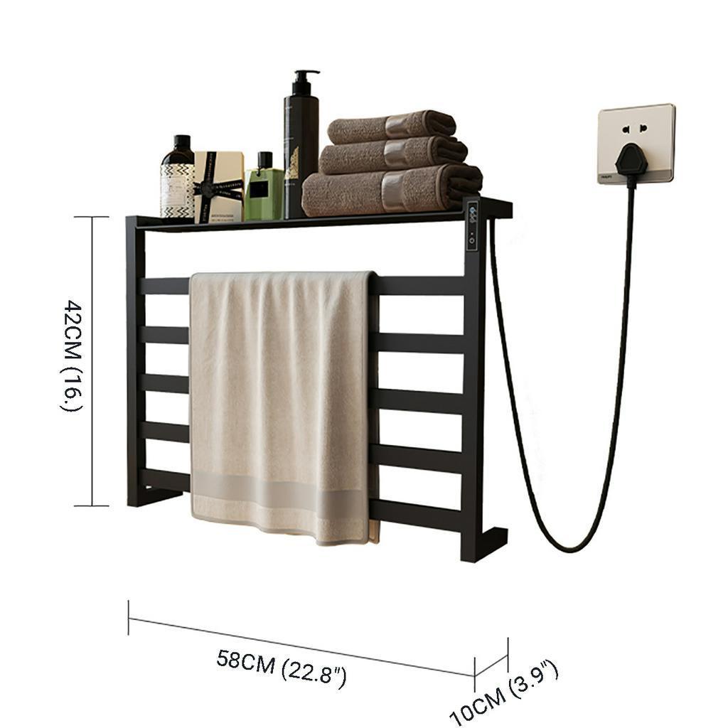 220V / 50Hz Bathroom Fittings Electric Heated Towel Rack Stainless Steel Sterilizing Smart Towel Dryer 70W