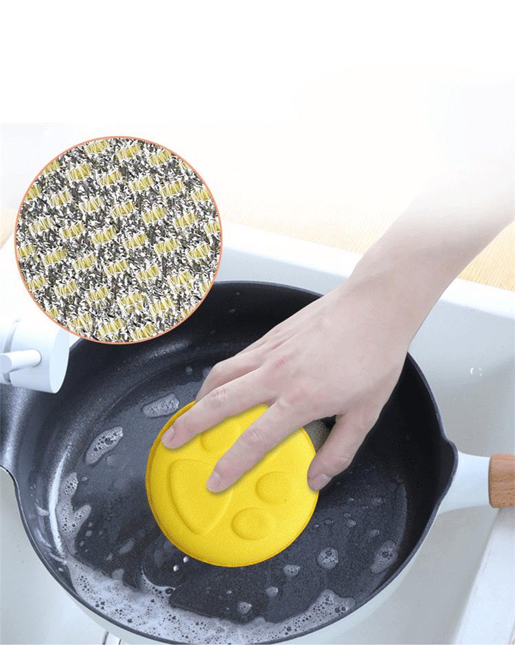Thick Magic Dishwashing Sponges - Double-Sided, Non-Stick Oil Kitchen Scrubbers with Rich Foam & Super Absorbency for Quick Cleaning