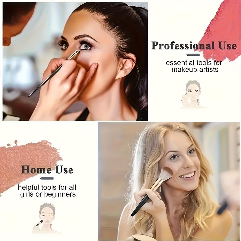 14pcs Luxury Makeup Brush Set - Ultra-Soft & Hypoallergenic for Flawless Foundation, Blush, Eyeshadow. Includes Kabuki, Blending Brushes & a Case