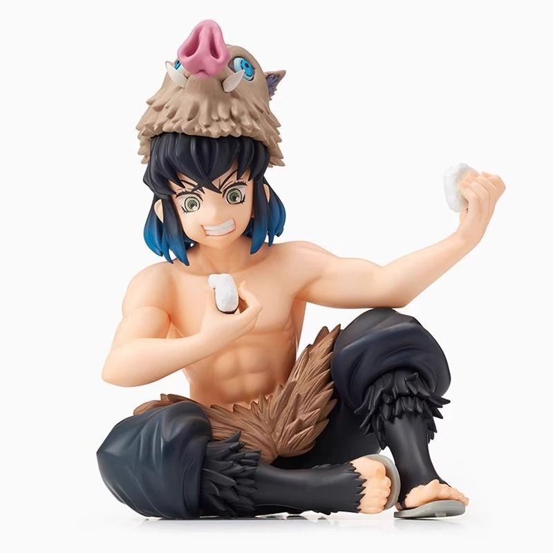 10-15cm Anime Demon Slayer Action Figure PVC Model Doll Collection Toy Car Figure Kamado Tanjiro Nezuko Sitting Ornaments