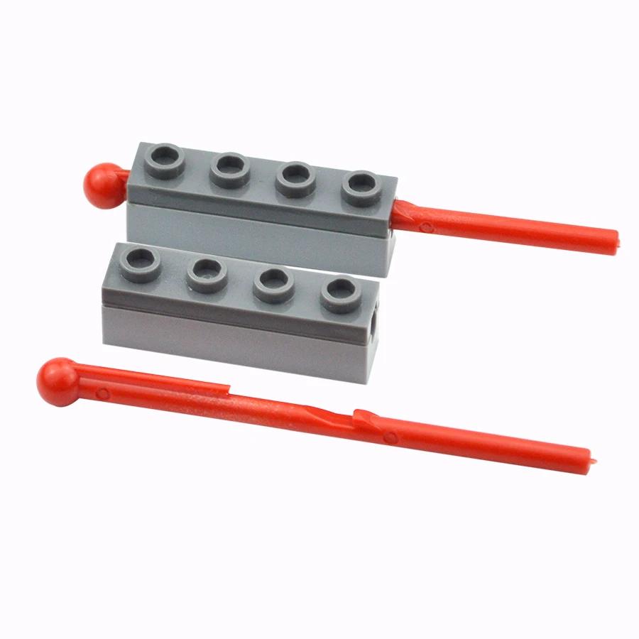 Wucifang Bags Unisex Compatible With 15301 15400 Building Block 1X4 Launcher 8L Bullet Spring Shooting Weapon Thick Bricks