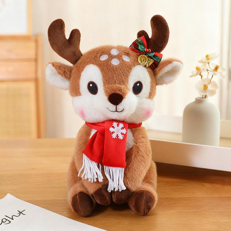 Adorable Christmas Fawn Plush Toy - Reindeer Doll Ornament & Ragdoll Gift 30cm (0.18kg)