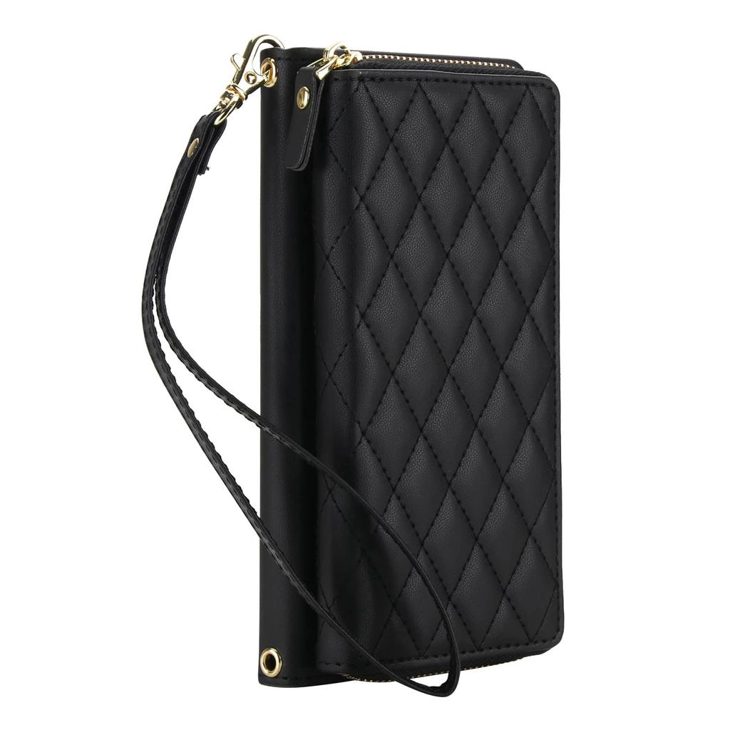 Crossbody Wallet Case for Google Pixel 10 9 Pro XL 9A 8A 8 Pro RFID Blocking Zipper Flip Cover Card Holder Kickstand Purse