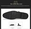 Chelsea Pointed Toe Leather Boots: Fashionable Slip-on, Korean & British Style Business Men's Plus Size Shoes.