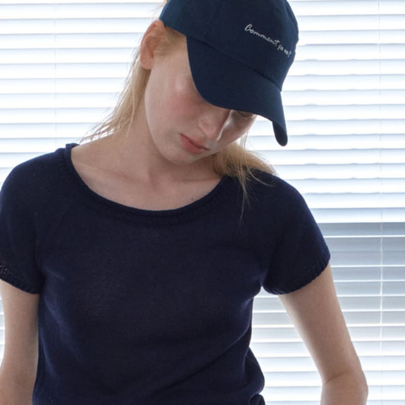 

LCVE LETTERING WASHED COTTON BALL CAP_NAVY NAVY_FREE