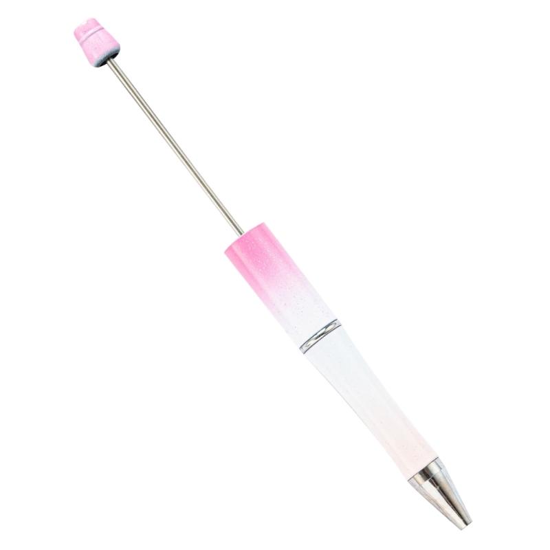 5PCS Beaded Ballpoint Pen Retractable Ballpoint Pen Decompression Pen Toy