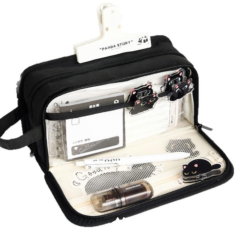 Pencil case, large capacity, simple and multi-functional storage, stationery box for students, high school students, high value stationery, pencil cas