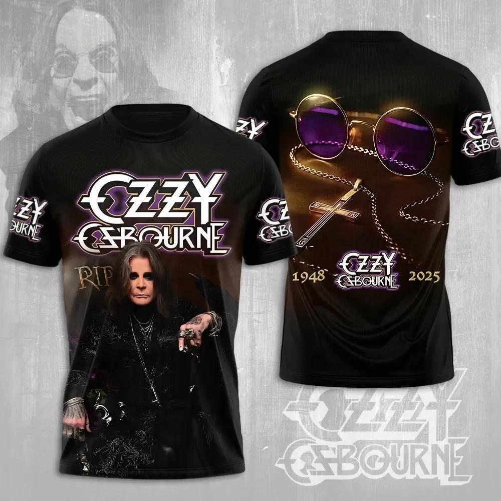 Rock Ozzy Osbourne Band 3d Print T-shirt Men Women Fashion Hip Hop Short Sleeve Oversized Sports O-Neck Men Tops Tees