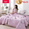 Strawberry Flower Summer Deer Print Quilt Bedding With Polyester Fill For Indoor