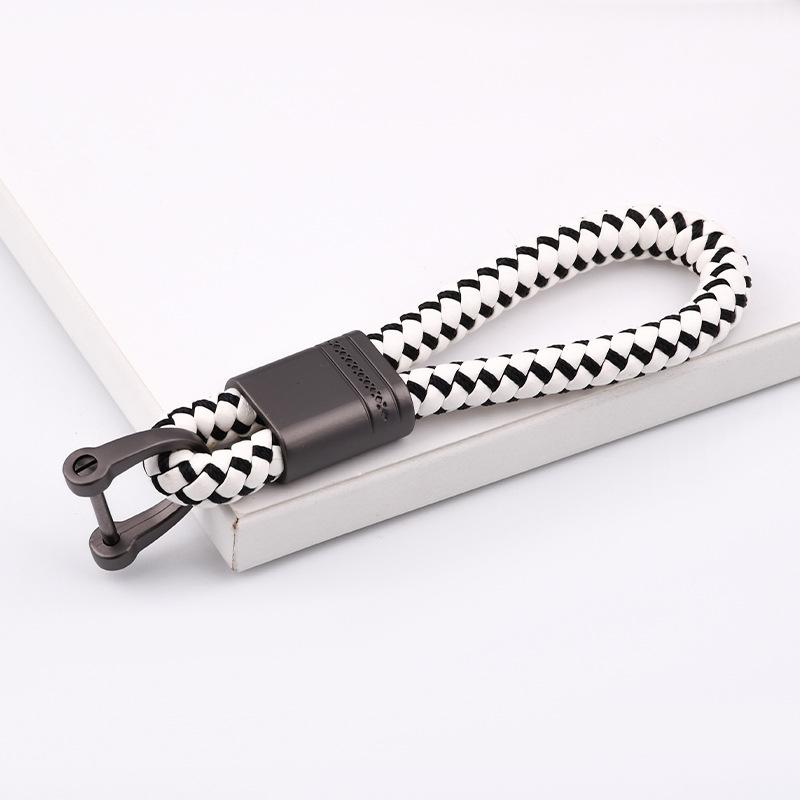 Creative Flower Pass Car Keychain Internet celebrity Key Chain Couple Braided Rope Bag Key Pendant Personalized Gifts