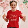Team Bride Squad Matching T-Shirts, Arrow Heart Graphic Tees, Short Sleeve O Neck Tops for Bachelorette Party & Bridal Shower