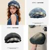Cotton Spring Summer Beret With Flipped Brim And Breathable Design For Women